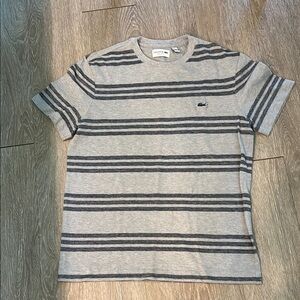 Lacoste Men's Gray Striped T-Shirt
